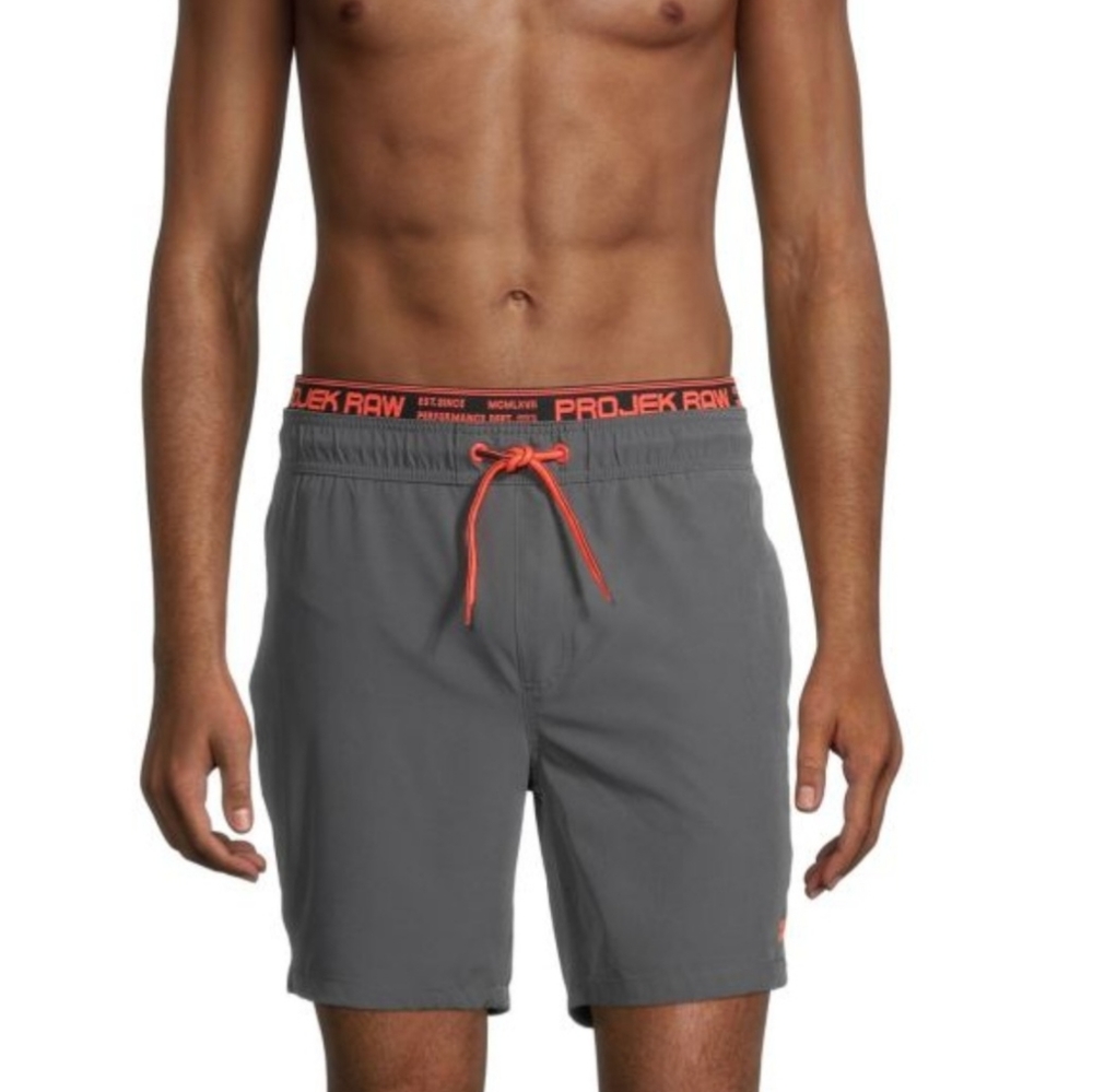 Projek Raw Men's XXL Logo Shorts Grey